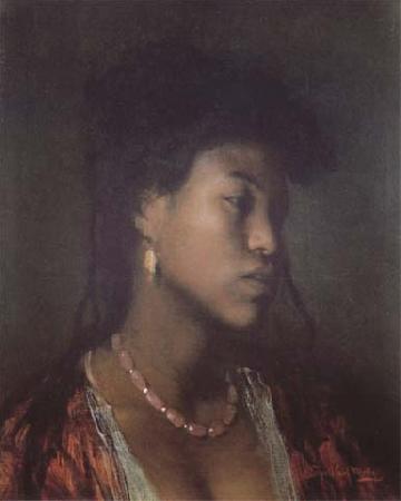 Leopold Carl Muller Portrait d'une Nubienne (mk32)